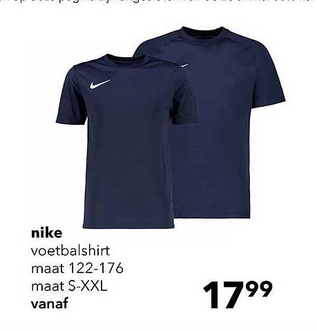 nike voetbalshirt maat 122-176 maat S-XXL vanaf