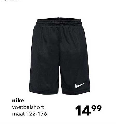nike voetbalshort maat 122-176