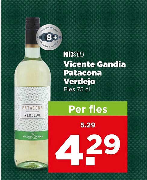 NIX18 Vicente Gandia Patacona Verdejo Fles 75 cl