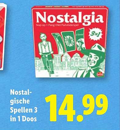 Nostalgische Spellen 3 in 1 Doos