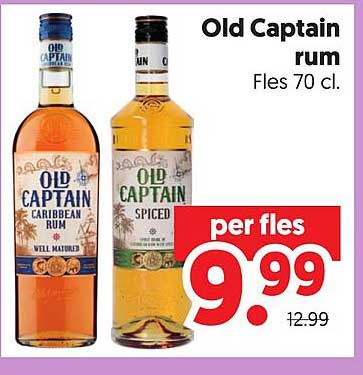 Old Captain rum Fles 70 cl. per fles