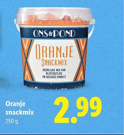 Oranje snackmix