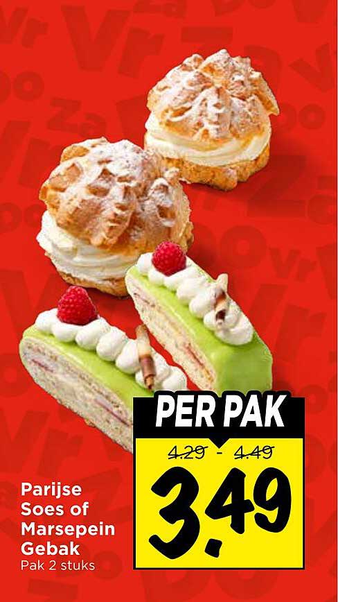 Parijse Soes of Marsepein Gebak