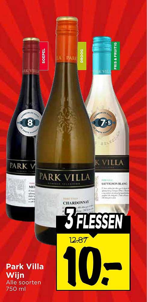 Park Villa Wijn Alle soorten 750 ml 3 flessen
