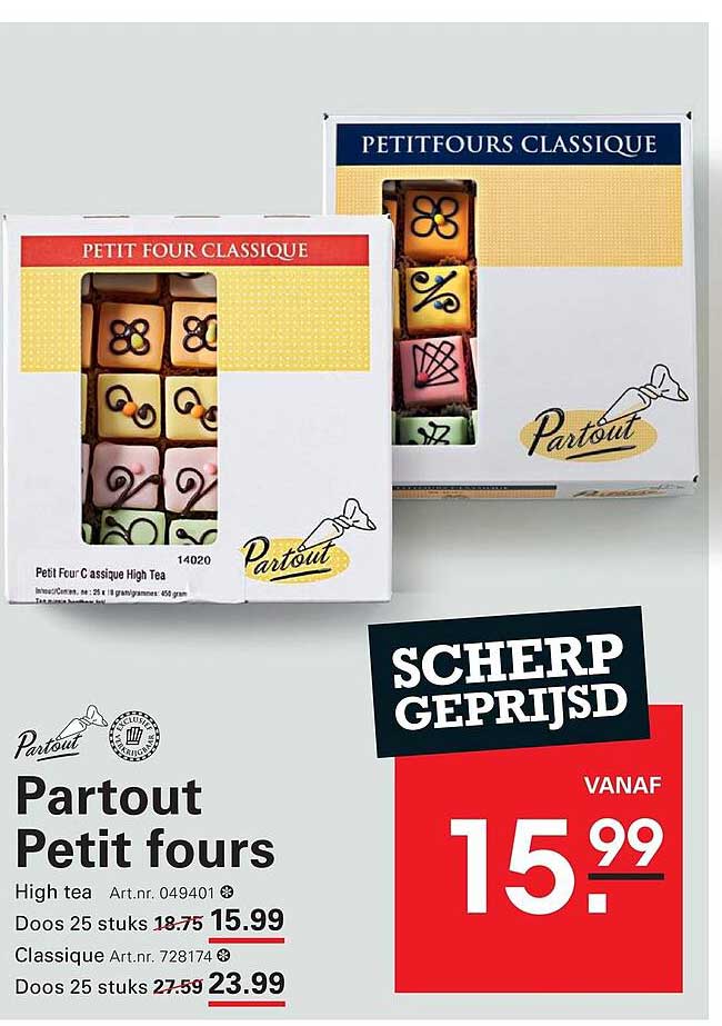 Partout Petit fours