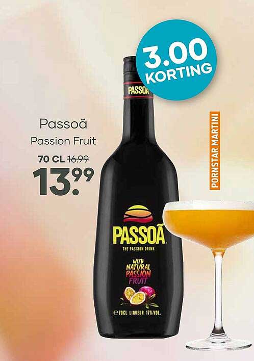 Passoã Passion Fruit 70 CL 3.00 KORTING