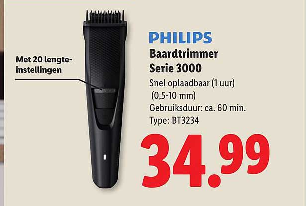 PHILIPS Baardtrimmer Serie 3000