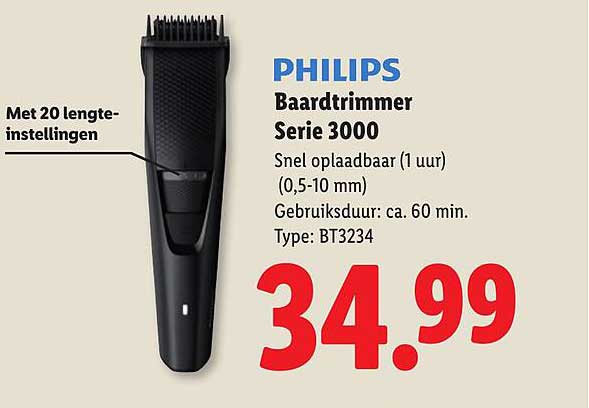 PHILIPS Baardtrimmer Serie 3000