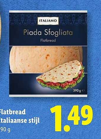 Piada Sfogliata Flatbread Italiaanse stijl 390 g