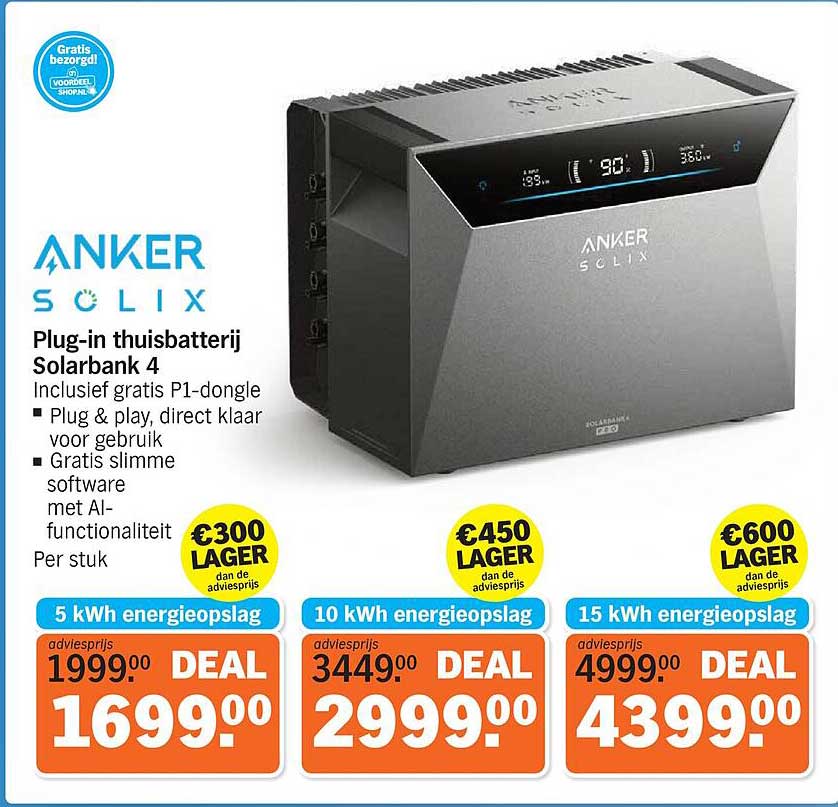 Plug-in thuisbatterij Solarbank 4