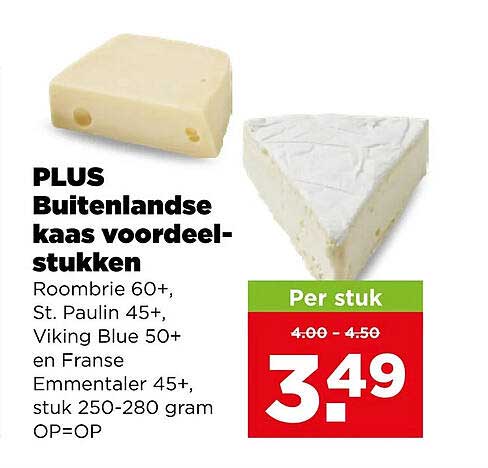 PLUS Buitenlandse kaas voordeelstukken