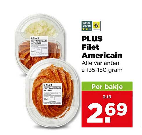 PLUS Filet Americain Alle varianten à 135-150 gram