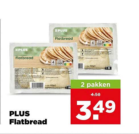 PLUS Flatbread 2 pakken