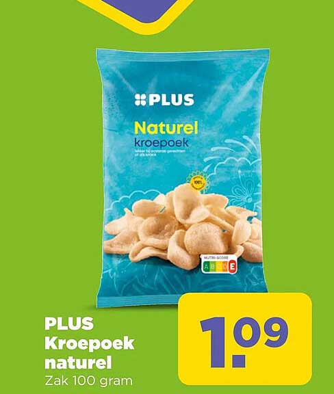 PLUS Kroepoek naturel Zak 100 gram
