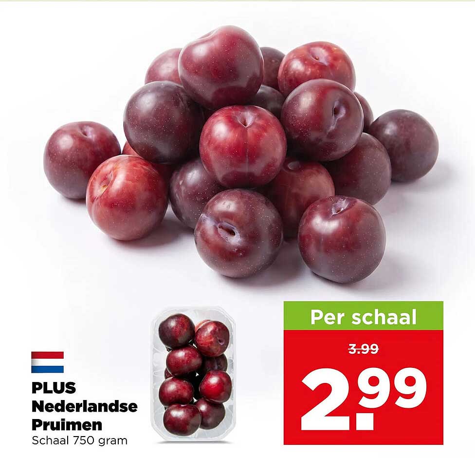 PLUS Nederlandse Pruimen Schaal 750 gram