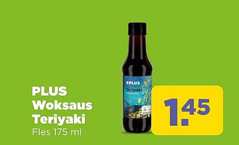 PLUS Woksaus Teriyaki Fles 175 ml