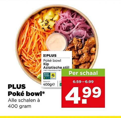 Poké bowl* Alle schalen à 400 gram Per schaal