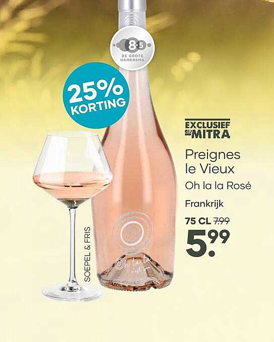 Preignes le Vieux Oh la la Rosé 25% KORTING