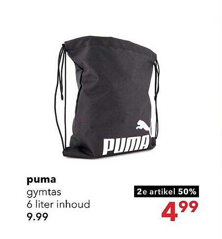 puma gymtas 6 liter inhoud 2e artikel 50%