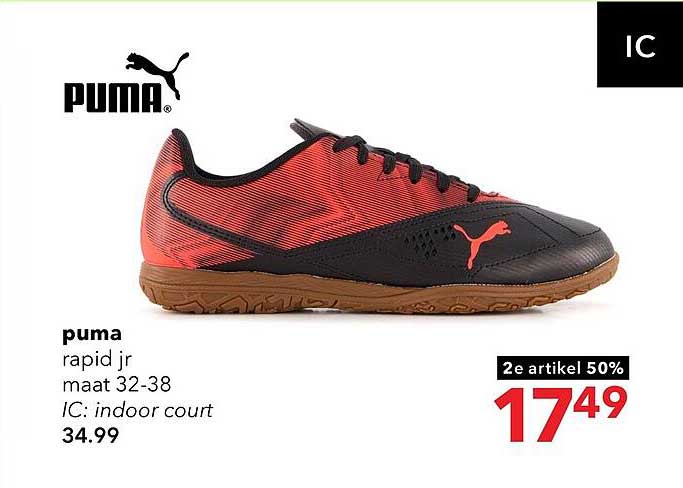puma rapid jr maat 32-38 IC: indoor court 2e artikel 50%