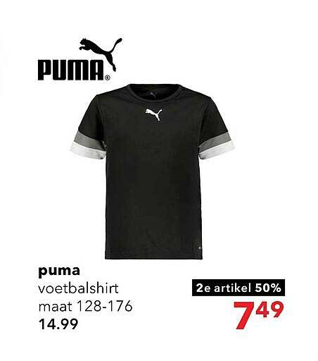 puma voetbalshirt maat 128-176 2e artikel 50%