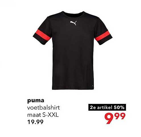 puma voetbalshirt maat S-XXL 2e artikel 50%