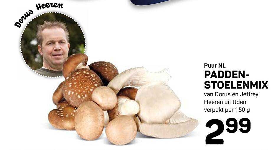 Puur NL Paddenstoelenmix van Dorus en Jeffrey Heeren uit Uden verpakt per 150 g