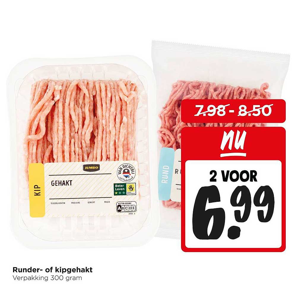 Runder- of kipgehakt
