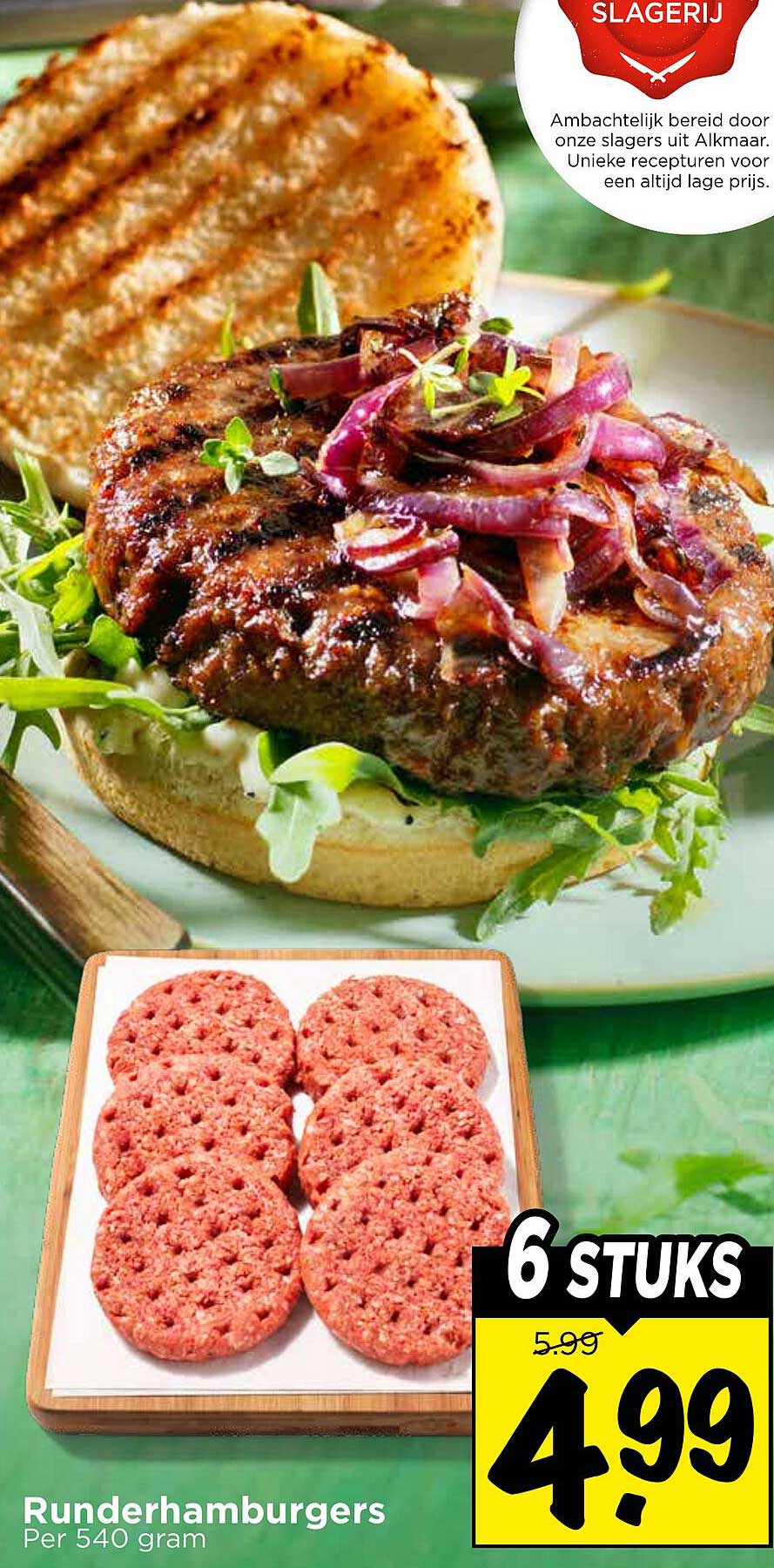 Runderhamburgers 6 stuks