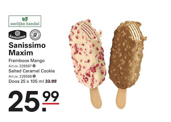 Sanissimo Maxim Framboos Mango Salted Caramel Cookie