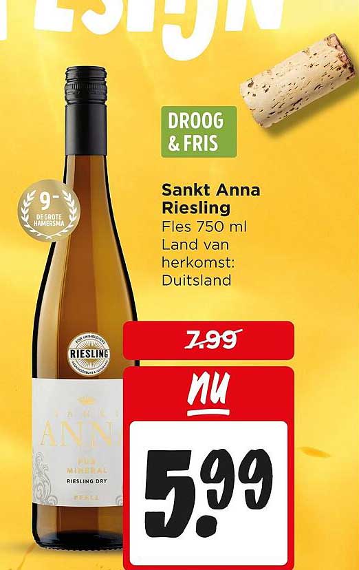 Sankt Anna Riesling Fles 750 ml Land van herkomst: Duitsland