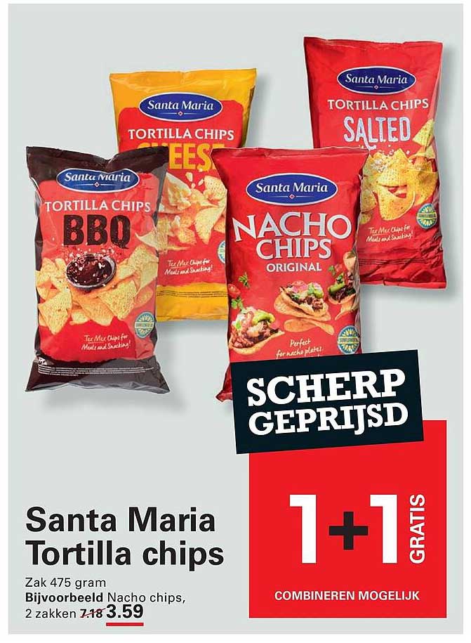 Santa Maria Tortilla chips 1+1 gratis