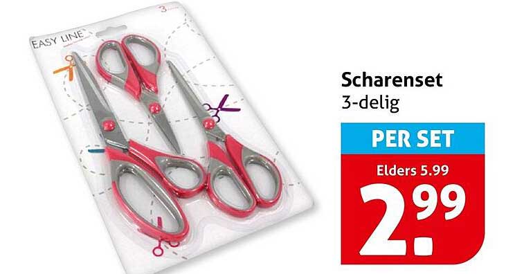 Scharenset 3-delig PER SET