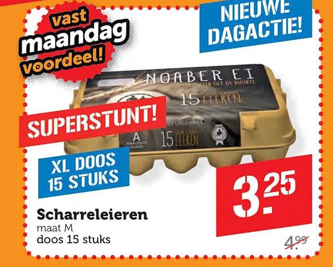 Scharreleieren maat M doos 15 stuks XL DOOS 15 STUKS