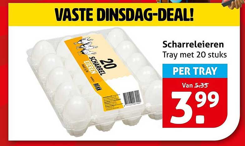 Scharreleieren Tray met 20 stuks PER TRAY