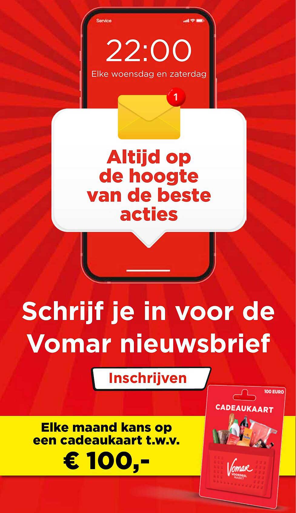 Schrijf je in voor de Vomar nieuwsbrief