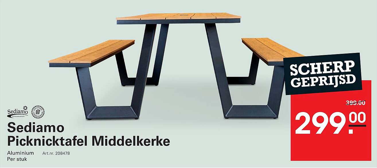 Sediamo Picknicktafel Middelkerke