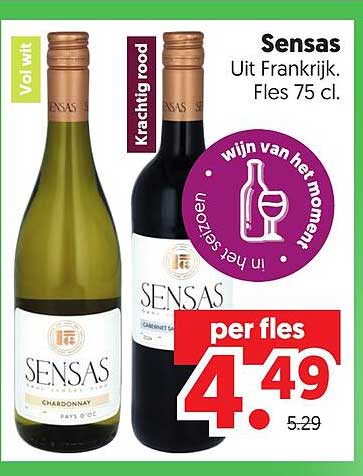 Sensas Uit Frankrijk. Fles 75 cl.