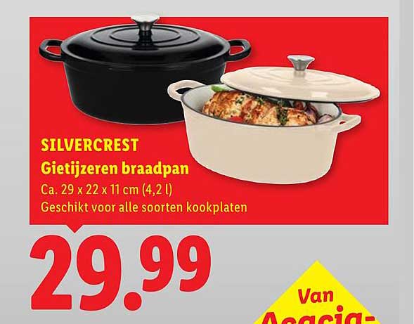 SILVERCREST Gietijzeren braadpan