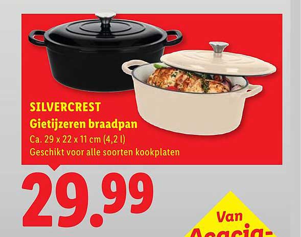 SILVERCREST Gietijzeren braadpan