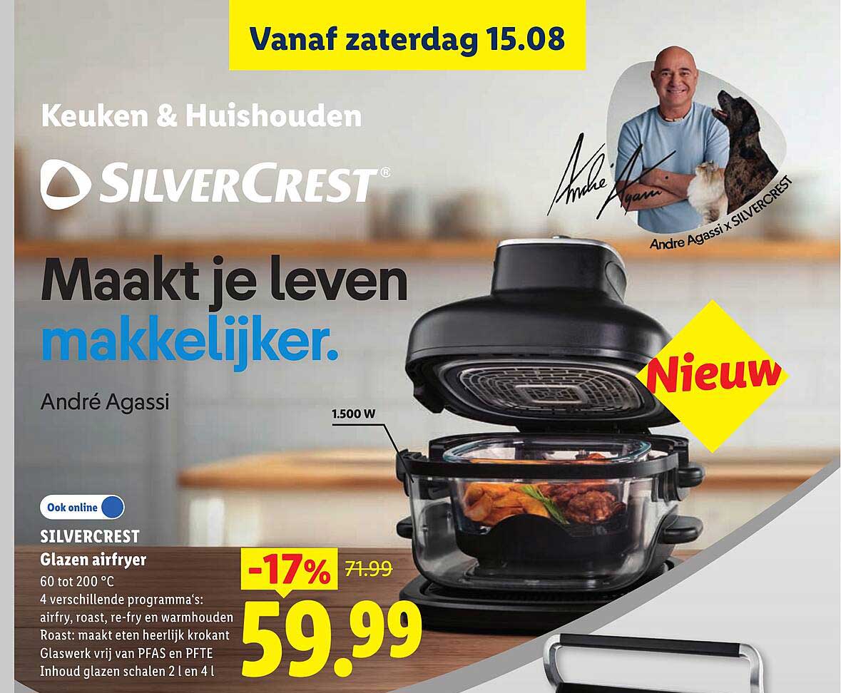 SILVERCREST Glazen airfryer