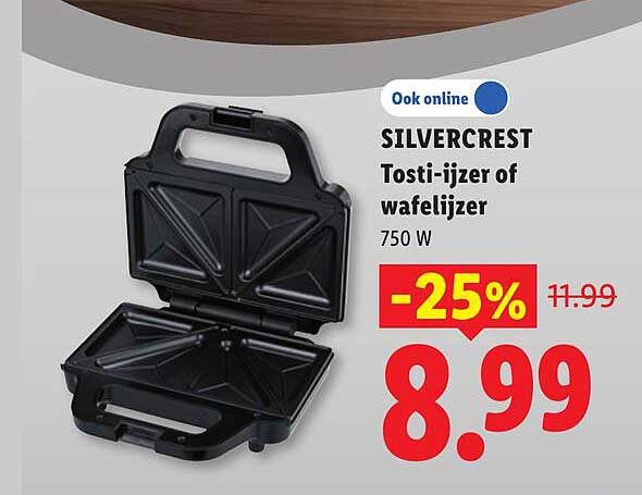 SILVERCREST Tosti-ijzer of wafelijzer 750 W -25%