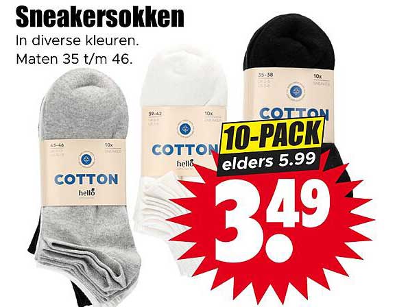 Sokkersokken 10-pack elders 5.99