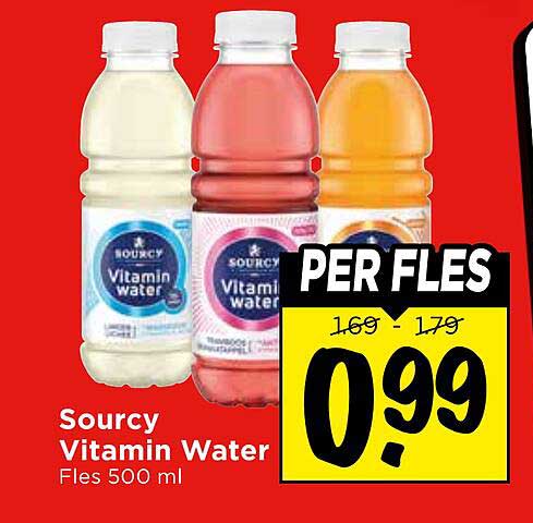Sourcy Vitamin Water Fles 500 ml PER FLES