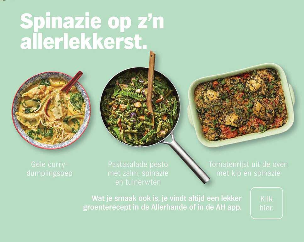 Spinazie op z’n allerlekkerst.