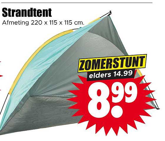 Strandtent ZOMERSTUNT elders 14.99