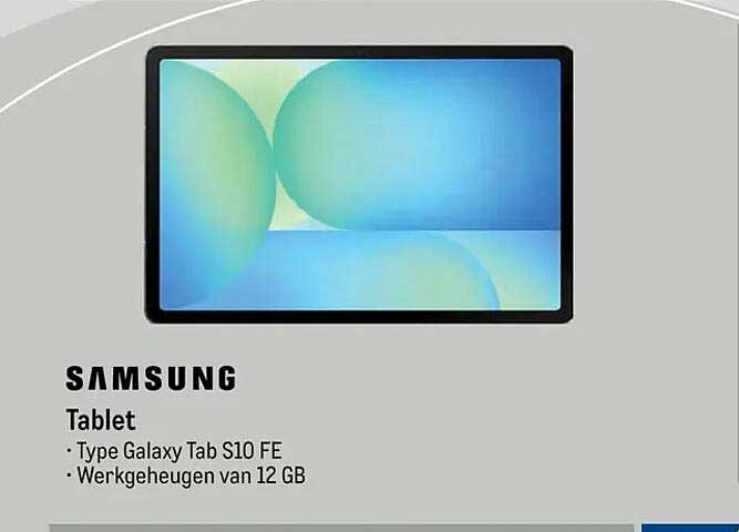 Tablet • Type Galaxy Tab S10 FE • Werkgeheugen van 12 GB