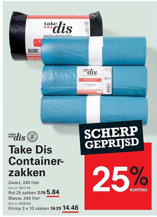 Take Dis Container-zakken