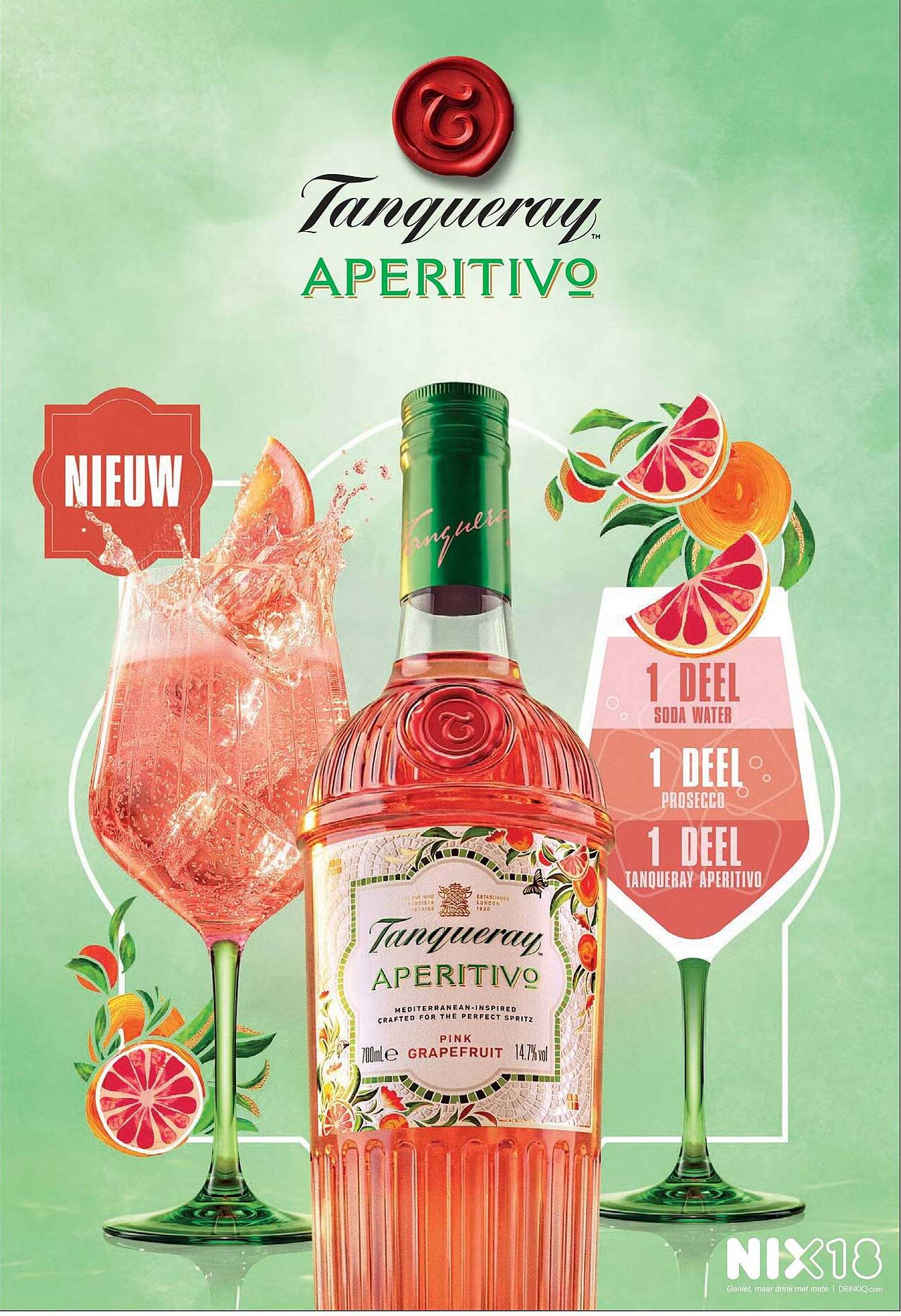 Tanqueray Aperitivo Pink Grapefruit NIX18