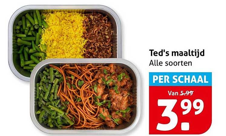 Ted's maaltijd Alle soorten PER SCHAAL